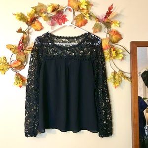 Elegant Black Lace Blouse